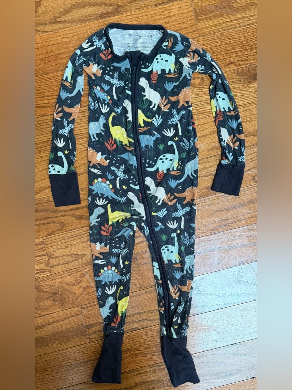 Little Sleepies Navy Jurassic Jungle Zippy Pajama 2T